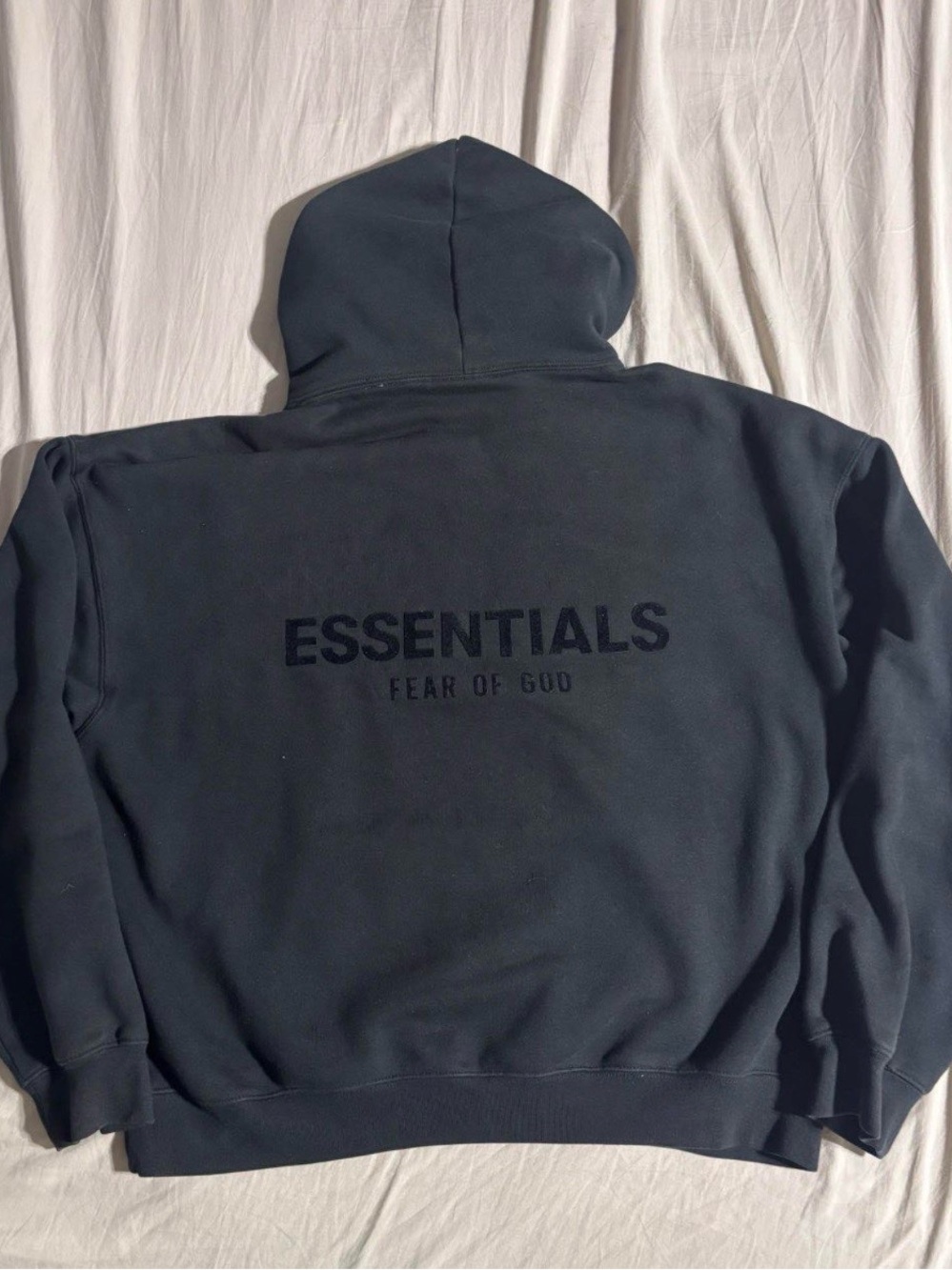 Fear of God ESSENTIALS Black Crewneck Hoodie Sweatshirt